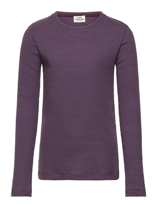 2X2 Cotton Stripe Talino Top Mads Nørgaard Purple