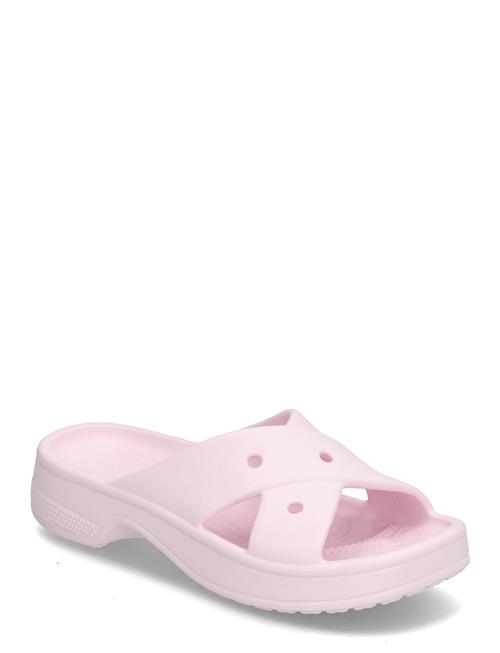 Cl Womens Cross Strap Crocs Pink