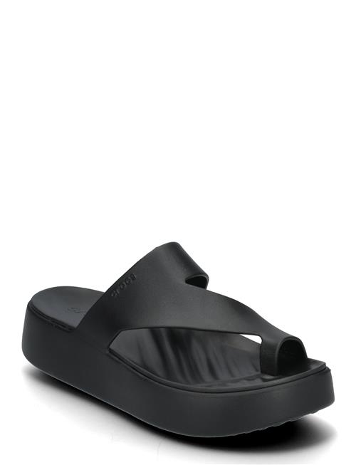 Getaway Platform Toe Loop Crocs Black