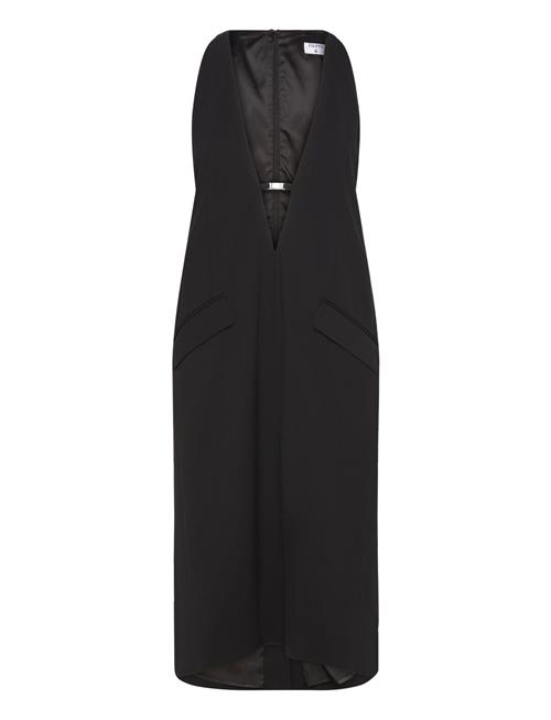 Tailored Wool V-Neck Dress Filippa K Black