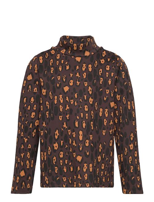 Leopard Aop Brushed Ls Tee Mini Rodini Brown