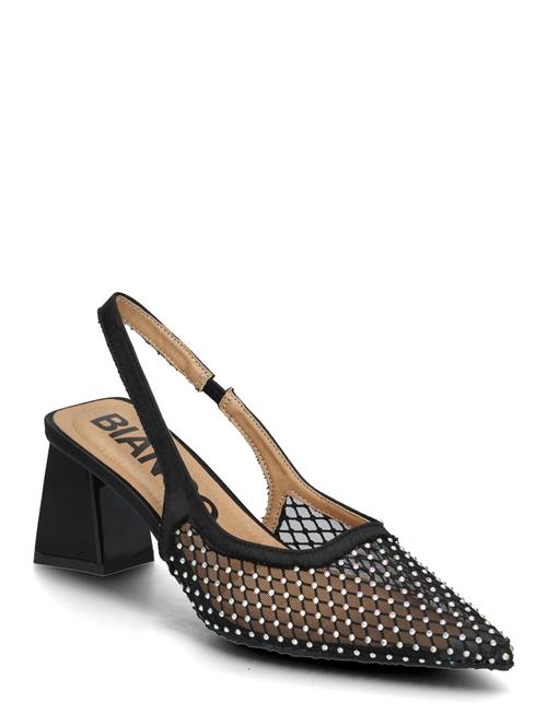 Se Biamaralyn Slingback Rhinest Mesh Bianco Black ved Booztlet