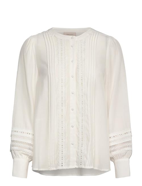 Shirt From Freequent In A Light Material With Fine Lace Details For A Feminine L FREE/QUENT Cream