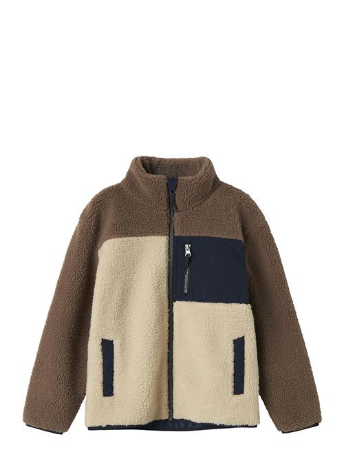 Nkmmonico Teddy Jacket Block Name It Brown