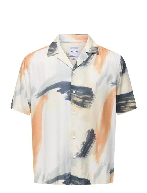 Onsdash Life Reg Dig Aop Ss Resort Shirt ONLY & SONS White