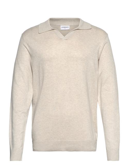 Ecovero L/S V-Neck Polo Lindbergh Beige