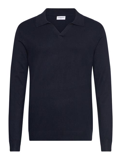 Ecovero L/S V-Neck Polo Lindbergh Navy