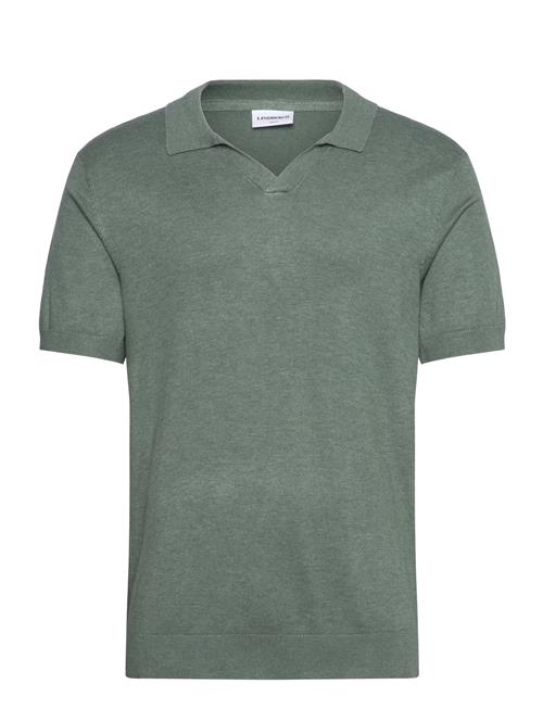 Ecovero S/S V-Neck Polo Lindbergh Green