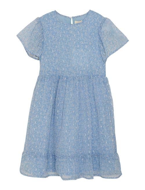 Dress Flower Lurex Creamie Blue