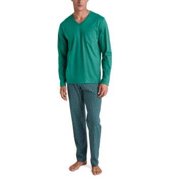 Calida Relax Imprint 3 Pyjamas Blå bomuld Medium Herre