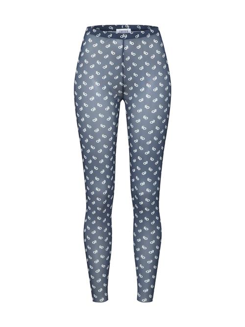 EDITED Leggings 'Merit'  blå / hvid