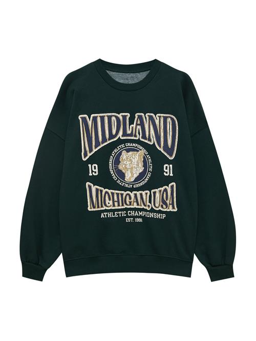 Pull&Bear Sweatshirt  lysebeige / navy / smaragd / hvid