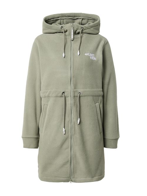 Lake View Fleecejakke 'Greta'  khaki / hvid