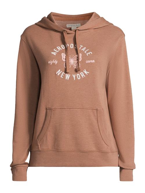 Se AÉROPOSTALE Sweatshirt  camel / rosé / hvid ved About You