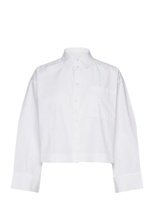 Slfastha Ls Cropped Boxy Shirt B Selected Femme White