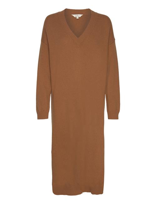 Lise V-Dress Basic Apparel Brown