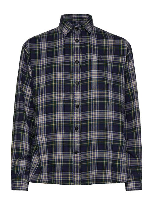 Relaxed Fit Plaid Cotton Twill Shirt Polo Ralph Lauren Navy