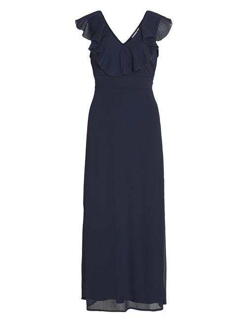 Vifalia V-Neck Long Dress - Noos Vila Navy