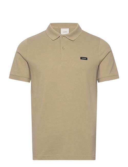 Stretch Pique Slim Polo Calvin Klein Beige