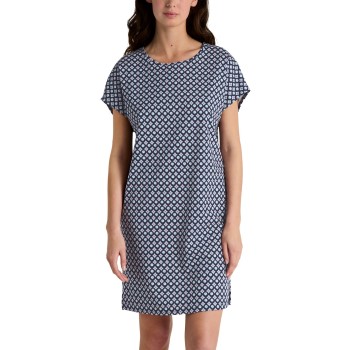 Calida Daylight Dreams Sleepshirt Marineblå bomuld Small Dame