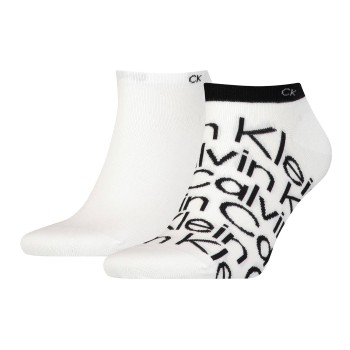 Calvin Klein Legwear Calvin Klein Strømper 2P All Over Print Sneaker Sock Hvid Str 43/46 Herre