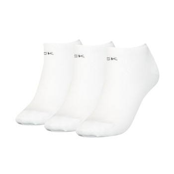 Calvin Klein Legwear Calvin Klein Strømper 3P Chloe Cotton CK Logo Liner Socks Hvid Strl 37/41 Dame