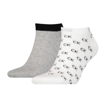 Calvin Klein Legwear Calvin Klein Strømper 2P Eduardo All Over Sneaker Sock Hvid Str 43/46 Herre