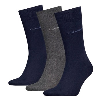 Calvin Klein Legwear Calvin Klein Strømper 3P Men Classic Socks Marineblå/Grå One Size Herre