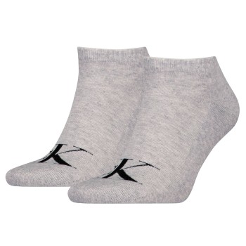 Calvin Klein Legwear Calvin Klein Strømper 2P Sneaker Monogram Socks Grå Str 39/42 Herre