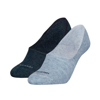 Calvin Klein Legwear Calvin Klein Strømper 2P Women Mid Cut Footie Socks Marine/Blå Str 35/38 Dame