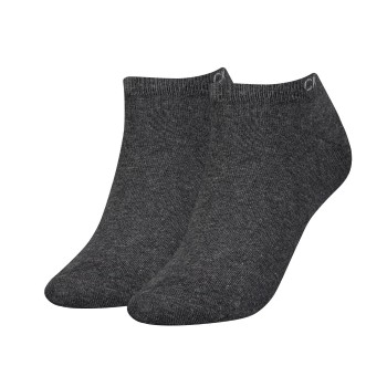 Calvin Klein Legwear Calvin Klein Strømper 2P Women Sneaker Socks Mørkgrå  One Size Dame