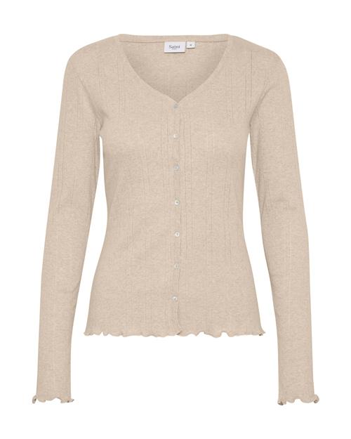 Se SAINT TROPEZ Cardigan 'Gru'  beige-meleret ved About You