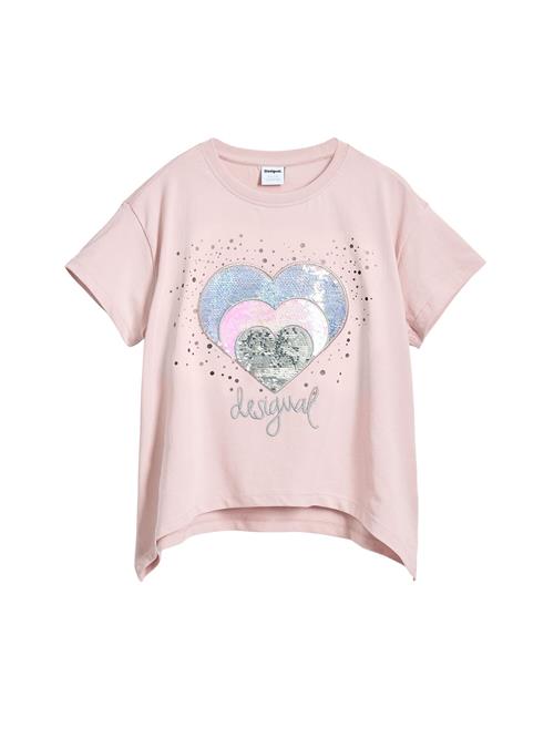 Desigual Bluser & t-shirts 'Heart strass'  blå / grå / pink / sort / hvid