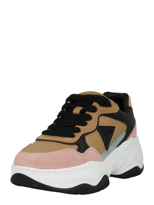 Se GUESS Sneaker low 'HAPYY'  camel / mint / pudder / sort ved About You