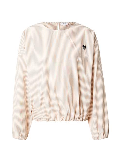 Se s.Oliver Bluse  lysebeige / cognac ved About You