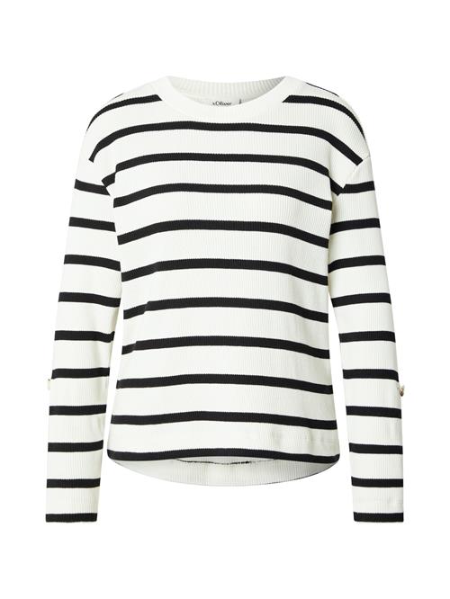 s.Oliver Sweatshirt  ecru / sort