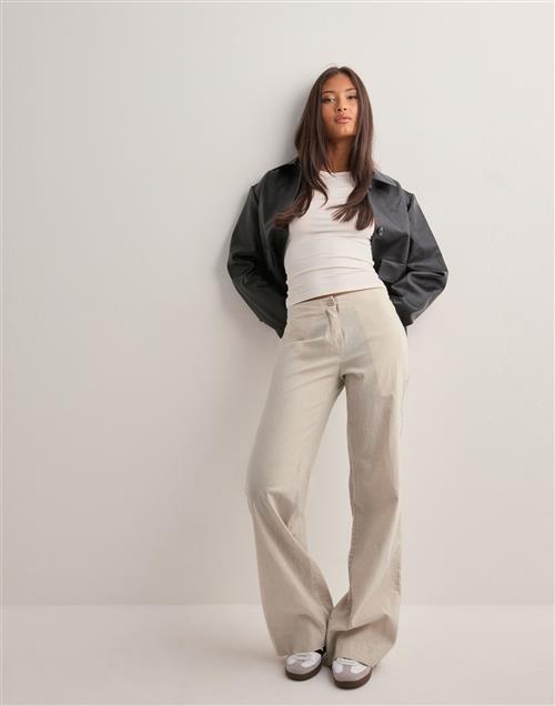 Nelly - Beige - Clean Waist Linen Pants