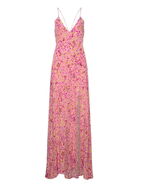 Jacquard Maxi Slip Dress ROTATE Birger Christensen Pink