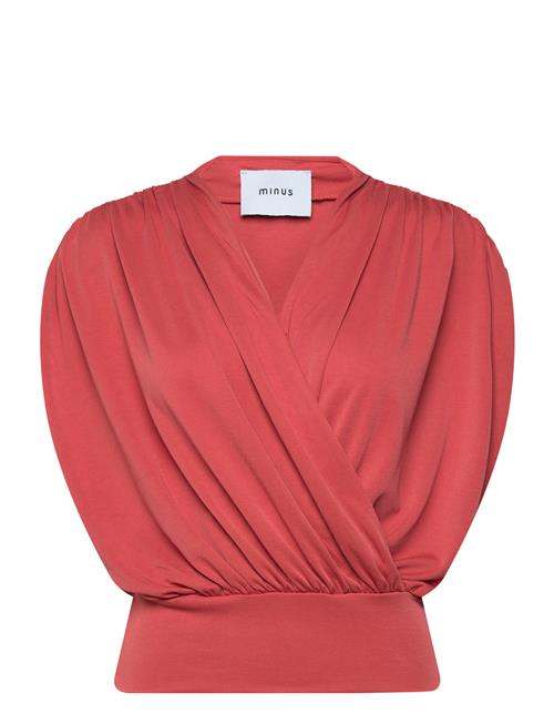 Mselvie Modal Wrap Top Minus Red