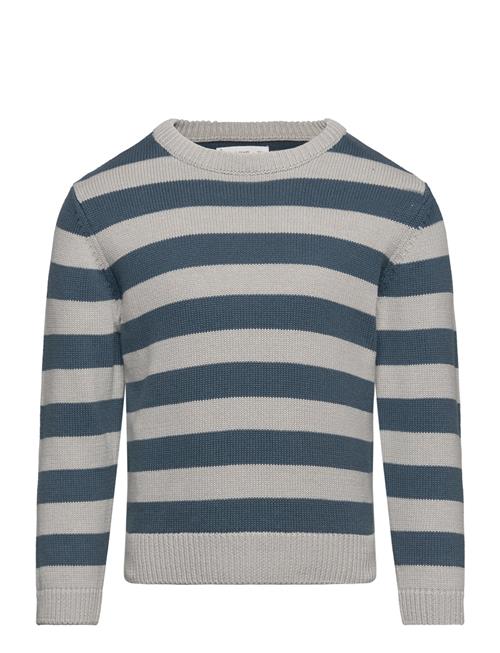 Knit Striped Sweater Mango Blue