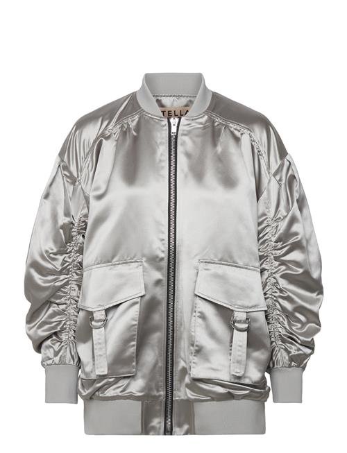 Heavy Shiny Bomber Jacket Stella Nova Silver