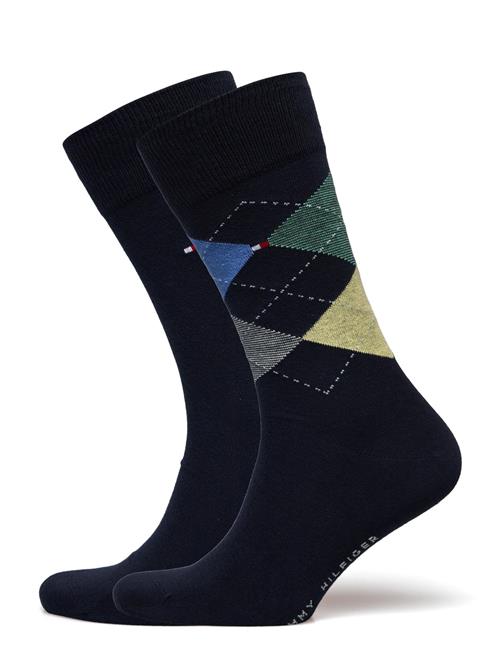 Th Men Sock Check 2P Tommy Hilfiger Navy