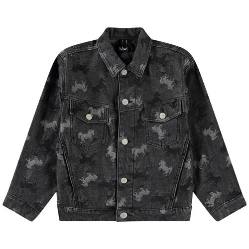Molo Hedly Denim Jacket Giddy-up 122 cm  Sort  122 cm  Unisex