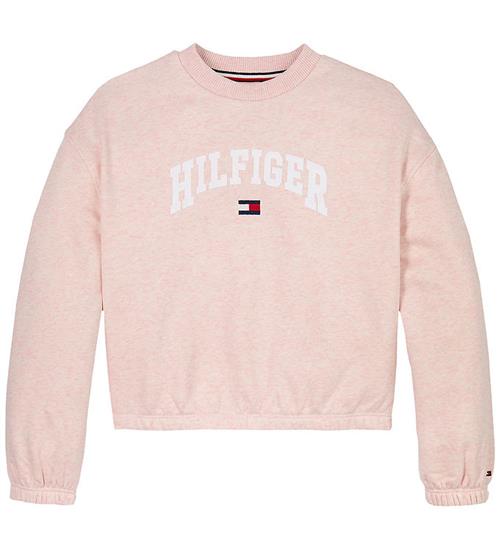 Tommy Hilfiger Sweatshirt - Varsity - Coral Ice Heather Red