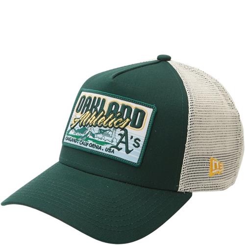 New Era Trucker Patch Oakland 60595258 Caps Grøn