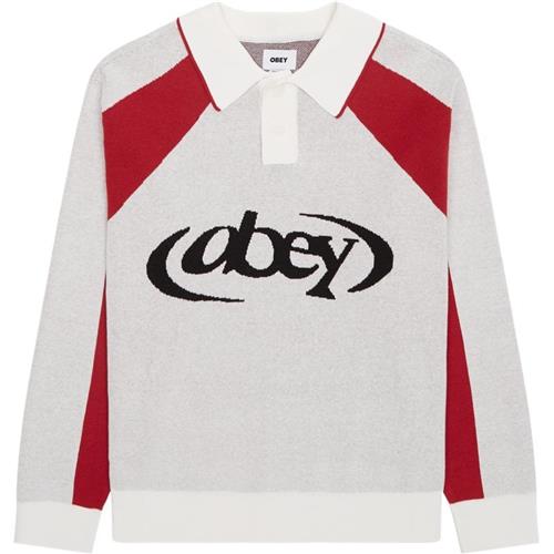 Obey Soccer Polo Sweatshirt Hvid