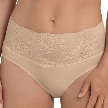 Anita Trusser Essential High Waist Lace Briefs Beige Large Dame