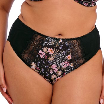 Elomi Trusser Morgan High Leg Brief Sort blomstret polyamid XX-Large Dame