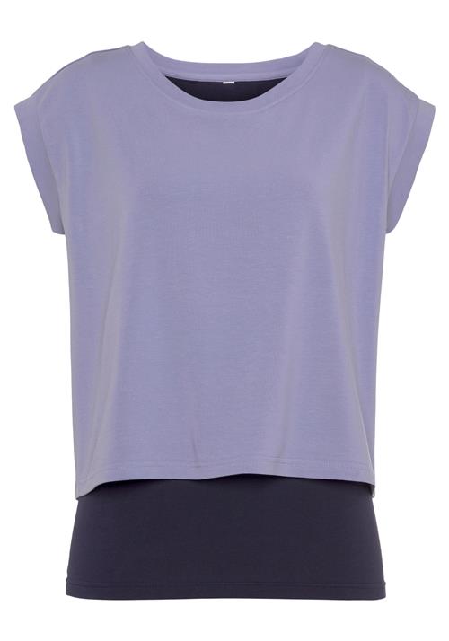 LASCANA ACTIVE Funktionsbluse  lilla / lavendel / sort