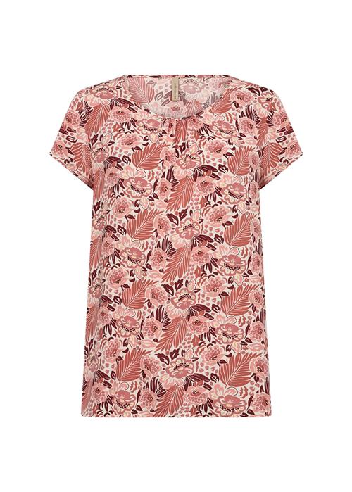 Soyaconcept Bluse 'PEARL'  creme / mørkegul / magenta / hindbær